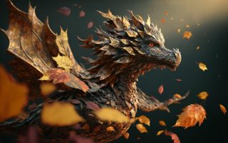 El dragón de Metal que corresponde al otoño
